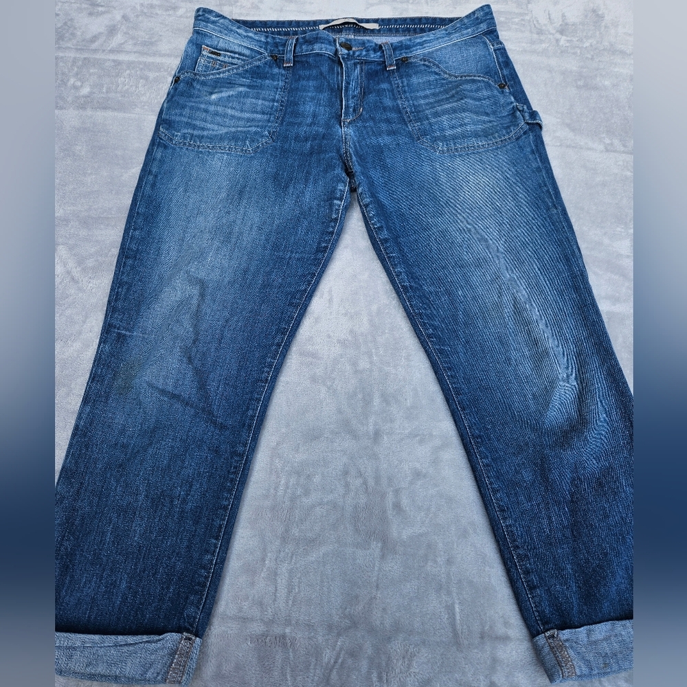 Joe's 5 Pocket Capri Jeans Cargo Light Weight Mid Rise Med Wash Womens 30
